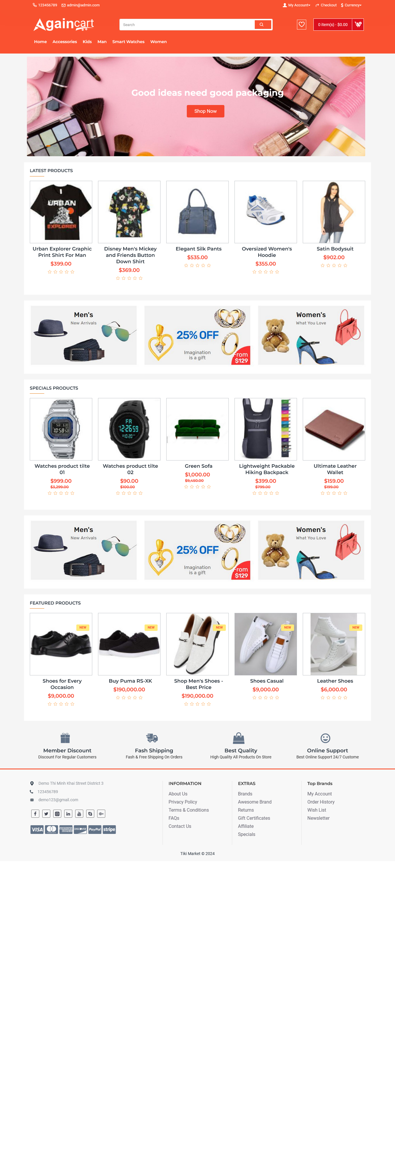 Againcart - Advanced E-Commerce Theme | Template 16