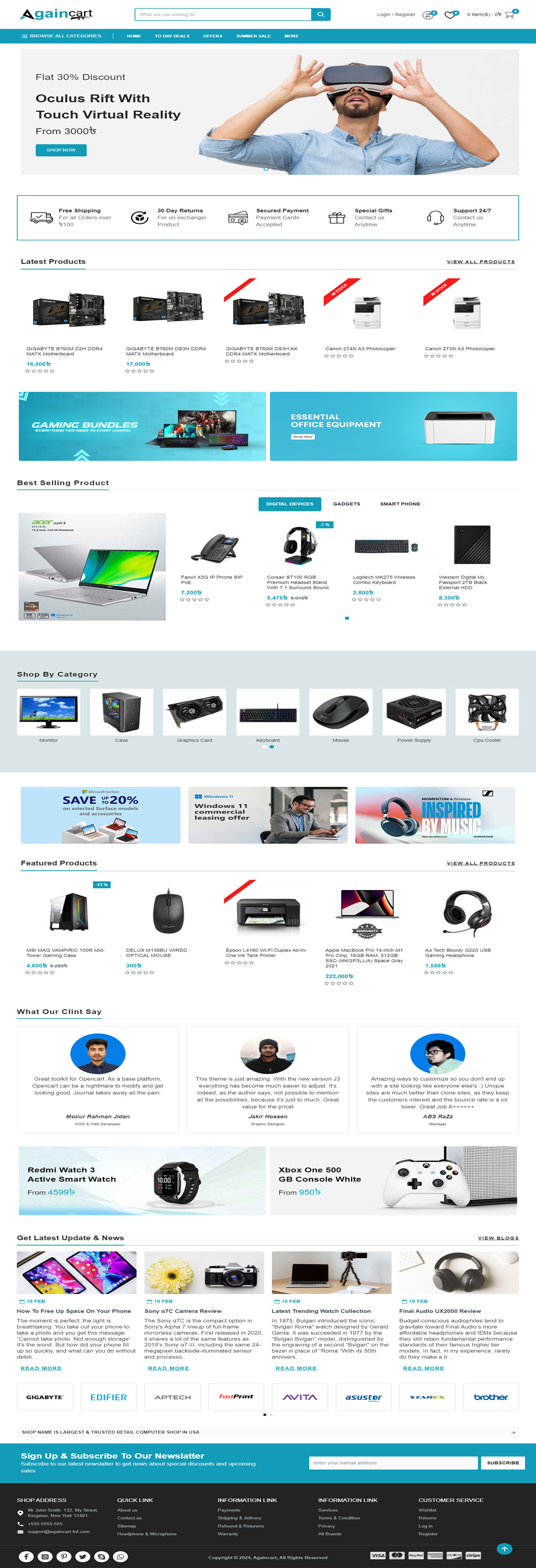 Againcart - Advanced E-Commerce Theme | Template 14