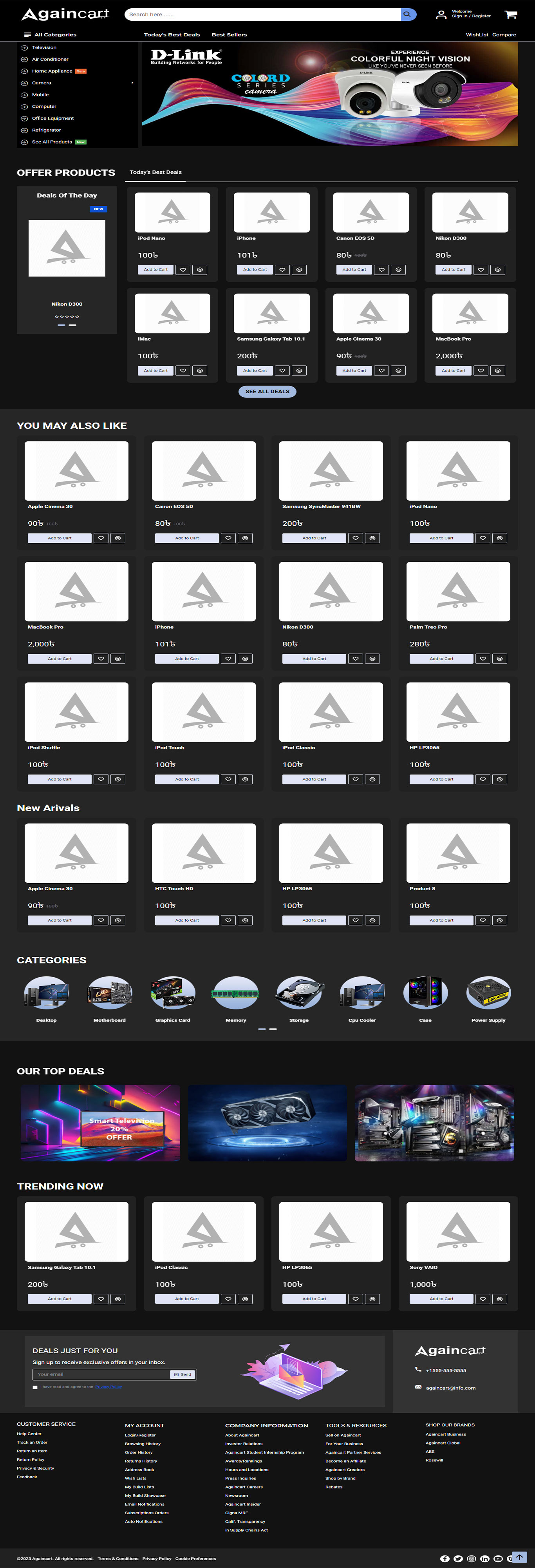Againcart - Advanced E-Commerce Theme | Template 7